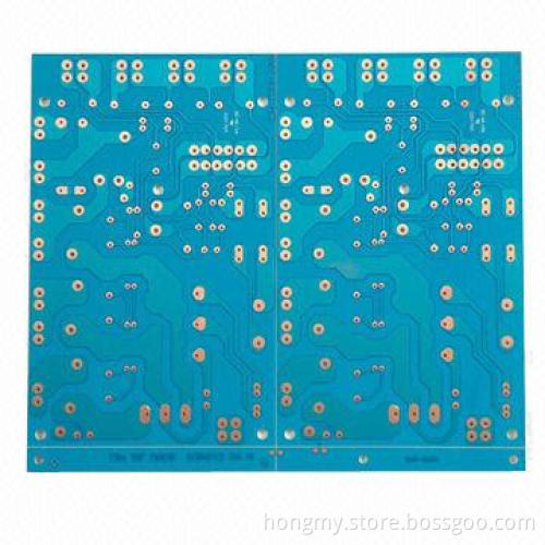 Double-sided PCB with 1.6mm Board Thickness and Blue Solder Mask